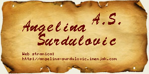 Angelina Surdulović vizit kartica